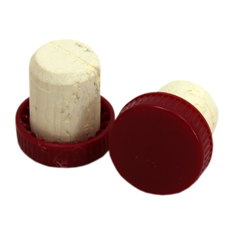 (image for) Plastic Top Flanged Corks Red
